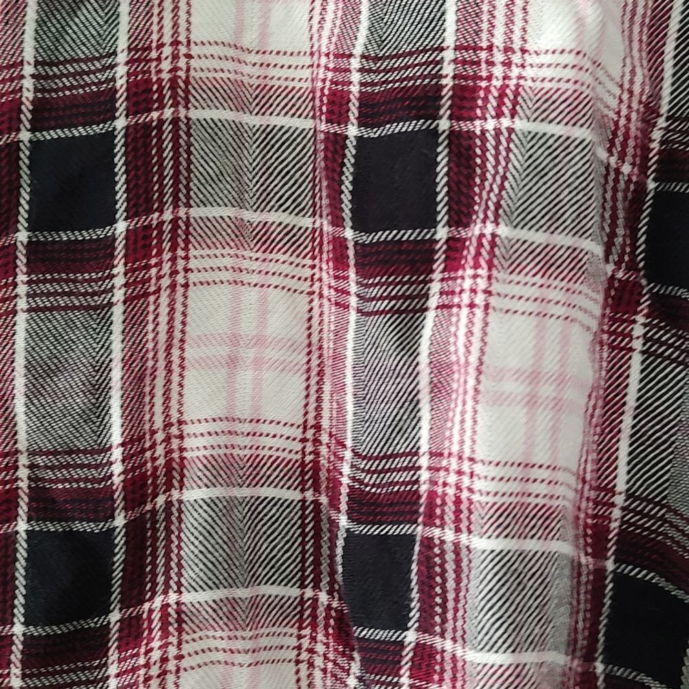 Time and Tru red black plaid shirt Sz XL (16-18) NWOT - Picture 3 of 5